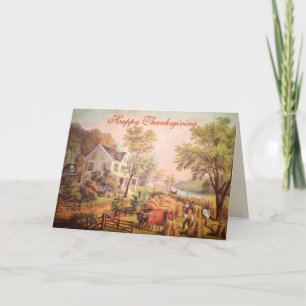 Farmer's Harvest Business Thanksgiving Card