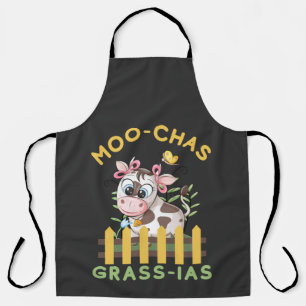 Farmers Heifer Cow Farm Girl Moo-chas Grass-ias  Apron