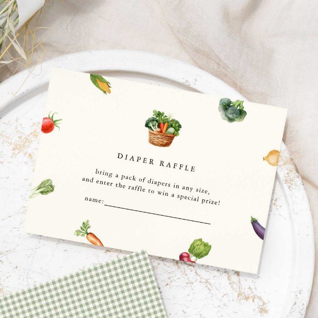 Farmers Locally Grown Baby Shower Diaper Raffle Enclosure Card (Creator Uploaded)