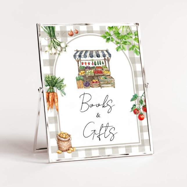Farmers Locally Grown Shower Books and Gifts Sign (Farmers Locally Grown Shower Sign)