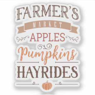 Farmer's Market Apples Pumpkins Hayrides Custom