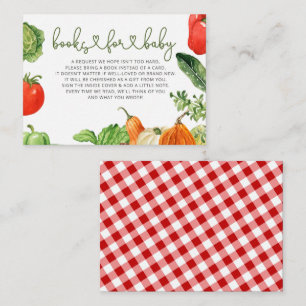 Farmers Market Baby Shower Book Request Enclosure Card