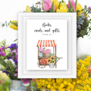 farmers market baby shower - books cards and gifts poster