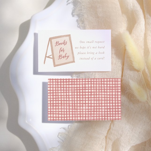 Farmer's Market Baby Shower Books For Baby Enclosure Card (Creator Uploaded)