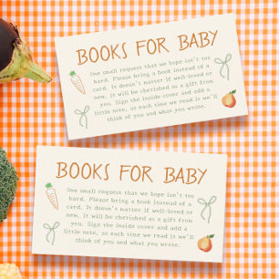 Farmers Market Baby Shower Books for baby Enclosure Card