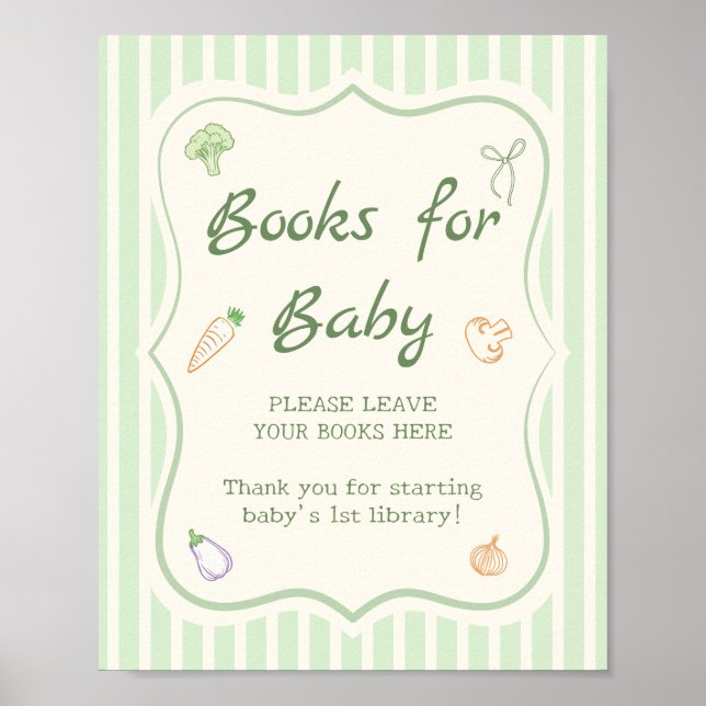 Farmers Market Baby Shower Books for baby  Poster (Front)