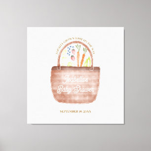 Farmer's Market Baby Shower Canvas Print