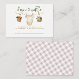 Farmers Market Baby Shower Diaper Raffle Enclosure Card