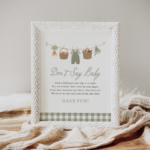 Farmers Market Baby Shower Don't Say Baby Sign