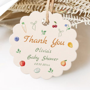 Farmers Market Baby Shower Favour Tags