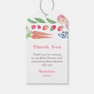 Farmers Market Baby Shower For Girl Favour Tags