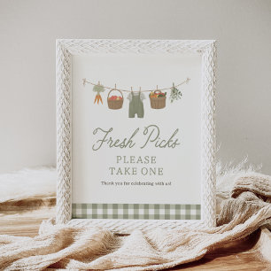 Farmers Market Baby Shower Fresh Picks Favours Sig Poster