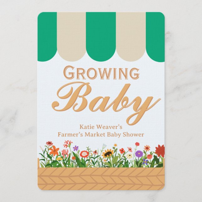 Farmers Market Baby Shower - Gender Neutral  Invitation (Front)