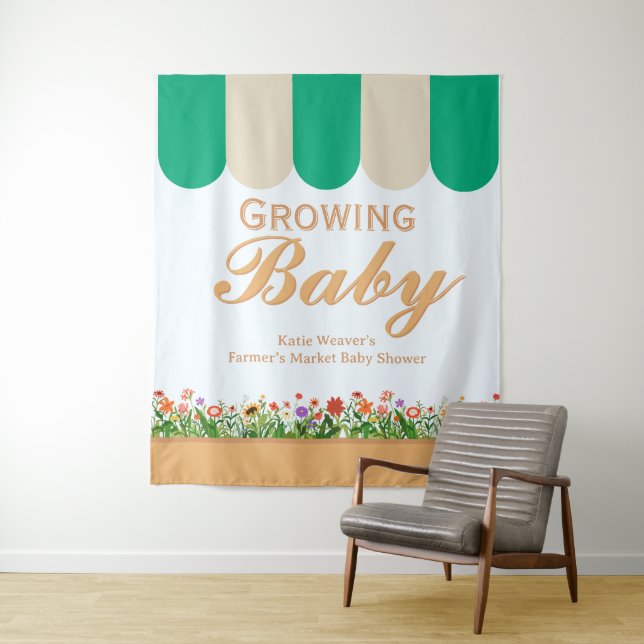 Farmers Market Baby Shower - Gender Neutral  Tapestry (In Situ)