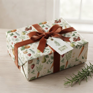 Farmers Market Baby Shower Gift Wrapping Paper