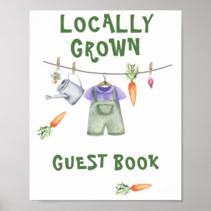 farmers market baby shower - guest book