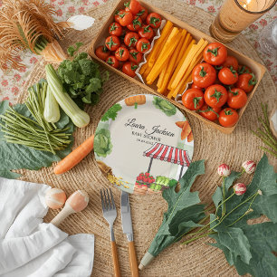 Farmers Market Baby Shower Invitation Paper Plate