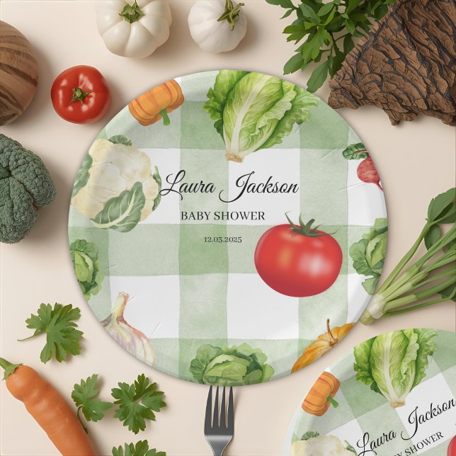 Farmers Market Baby Shower Invitation Paper Plate (Creator Uploaded)