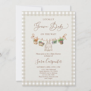 Farmers Market Baby Shower Invite