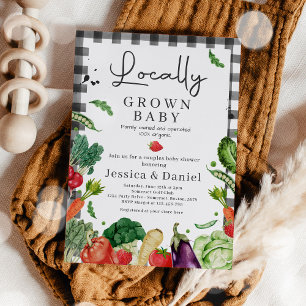 Farmers Market Baby Shower Locally Grown Baby Invitation