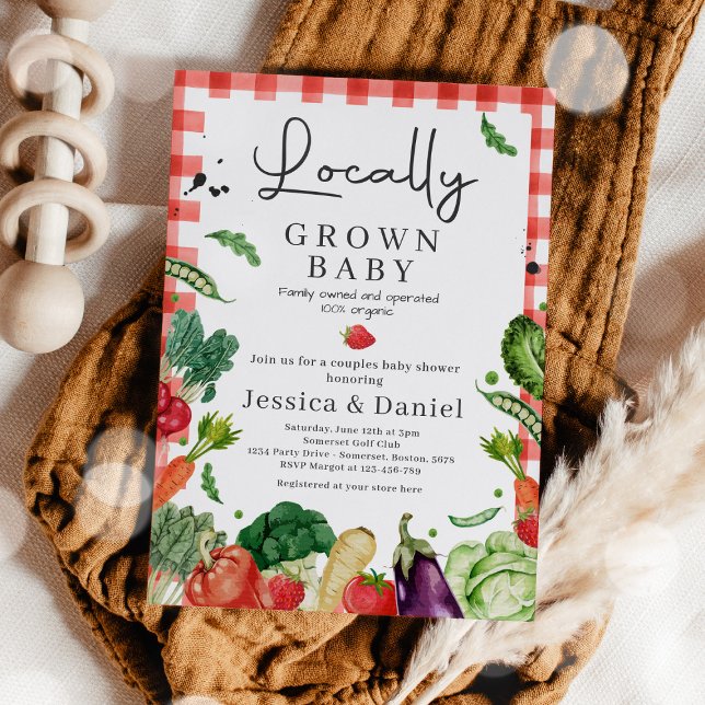 Farmers Market Baby Shower Locally Grown Baby Invitation (Creator Uploaded)