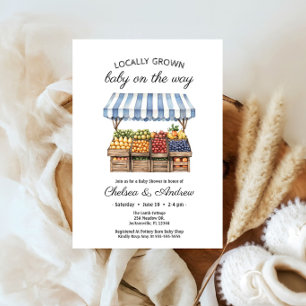 Farmers Market Baby Shower Locally Grown Baby  Postcard