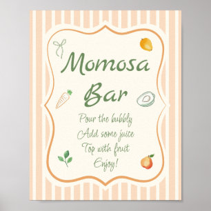 Farmers Market Baby Shower Momosa Bar Poster