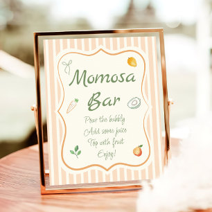 Farmers Market Baby Shower Momosa Bar Poster