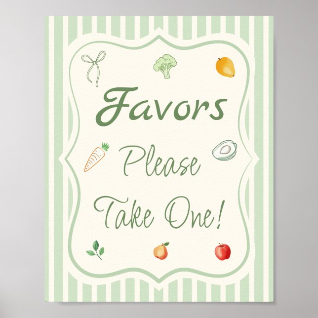 Farmers Market Baby Shower Party Favour Poster (Front)