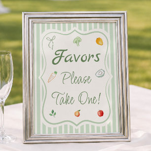 Farmers Market Baby Shower Party Favour Poster