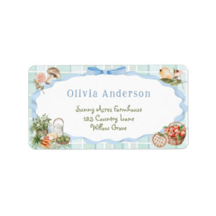 Farmers Market Baby Shower Return Address Label