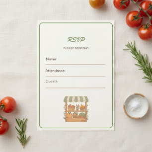 Farmers Market Baby Shower RSVP Cards Set of 10