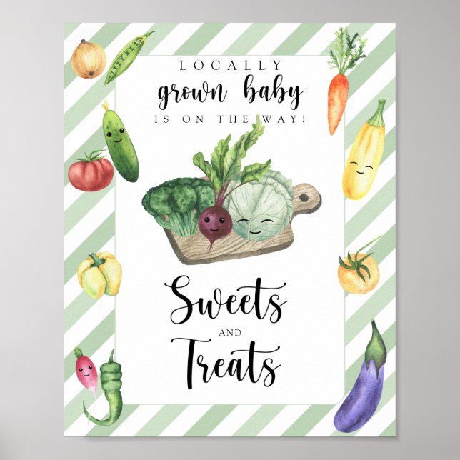 farmers market baby shower - sweets and treats poster (Front)