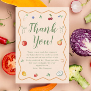 Farmers Market Baby Shower Thank You Card