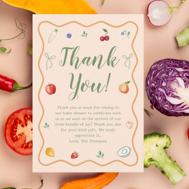 Farmers Market Baby Shower Thank You Card (Creator Uploaded)
