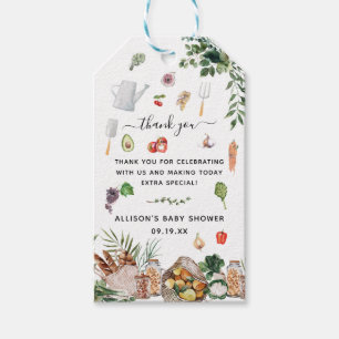 Farmer's Market Baby Shower Thank You Favour Gift Tags