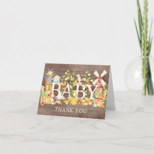 Farmers Market Baby Shower Thank You Note Card