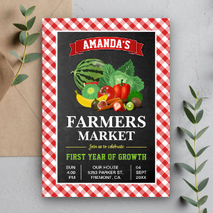 Farmers Market Birthday Party Invitation