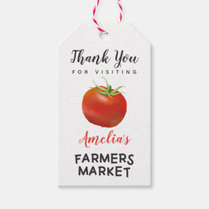 Farmers Market Birthday Party Thank You Favour Gift Tags