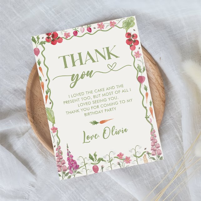 Farmers market birthday Thank You Card (Creator Uploaded)
