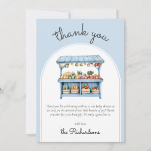 Farmers Market Boy Baby Shower Thank You Card
