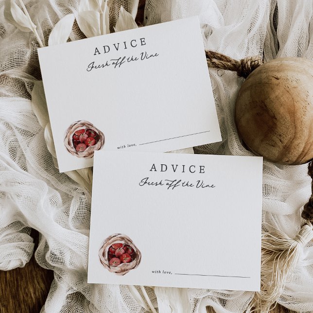 Farmers Market Bridal Shower Advice Card (Creator Uploaded)