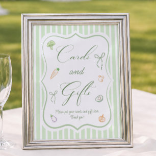 Farmers Market Bridal Shower Cards & Gifts  Poster
