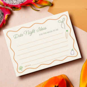 Farmers market Bridal Shower Date Night Ideas Card