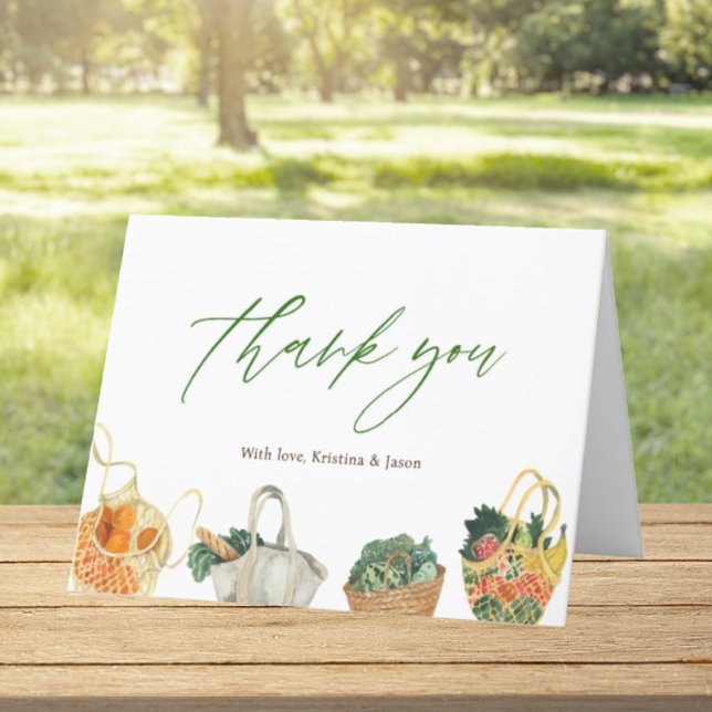 Farmers Market Bridal Shower Folded Thank You Card (Creator Uploaded)