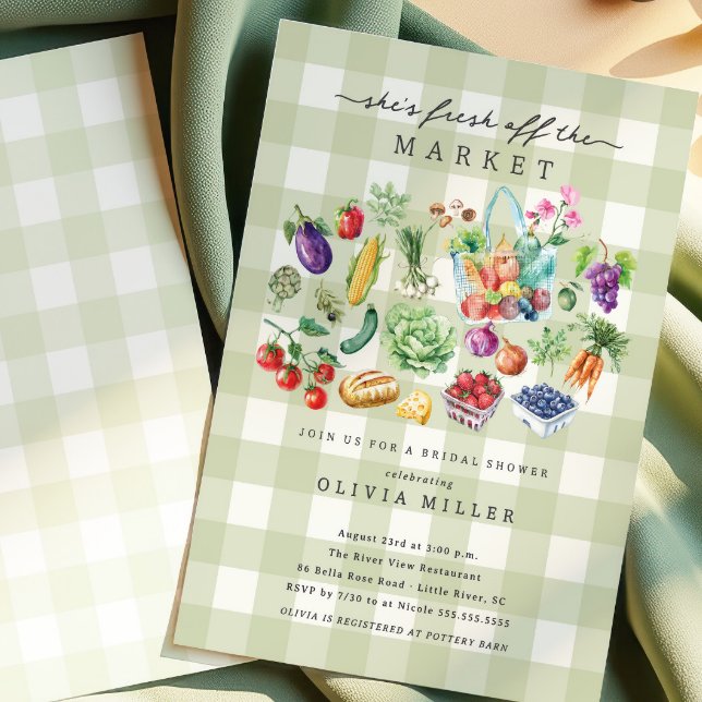 Farmer's Market Bridal Shower Invitation (Creator Uploaded)
