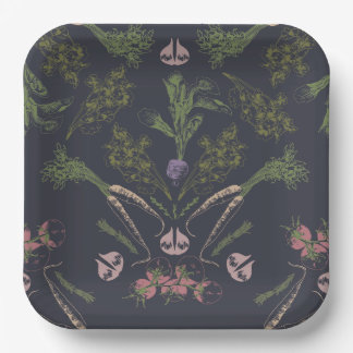 Farmers Market Chalkboard Paper Plate