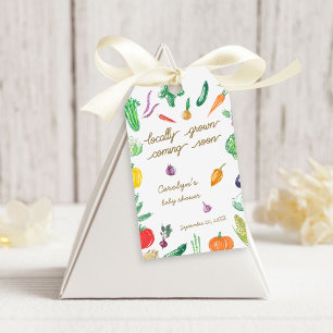 Farmers Market Colourful Vegetable Baby Shower Gift Tags
