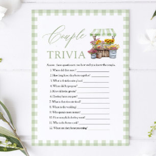 Farmers Market  Couple Trivia Bridal Shower Game  Invitation