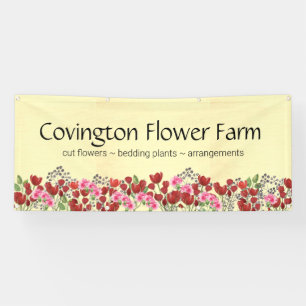 Farmers Market Custom Flower Farm Banner